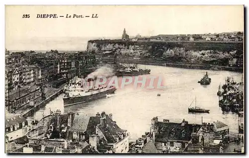 Ansichtskarte AK Dieppe Le Port Bateaux