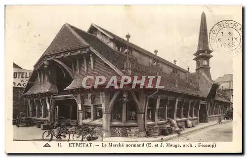 Cartes postales Etretat Le Marche normand VElo Cylce