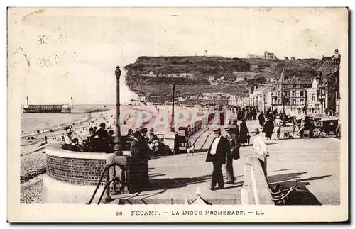 Cartes postales Fecamp La Digue Promenade