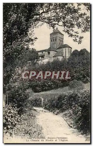 Cartes postales Sauveterre Le Chemin du Moulin et I Eglise