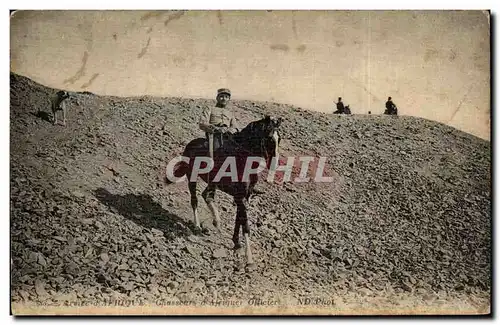 Cartes postales ARmee d AFrique Chasseurs en Afrique Officier Cheval Horse Militaria