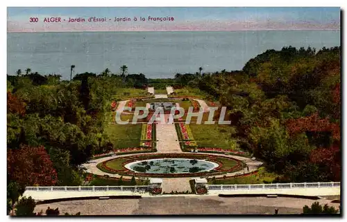 Cartes postales Alger Jardin d Essai Jardin a La Francaise