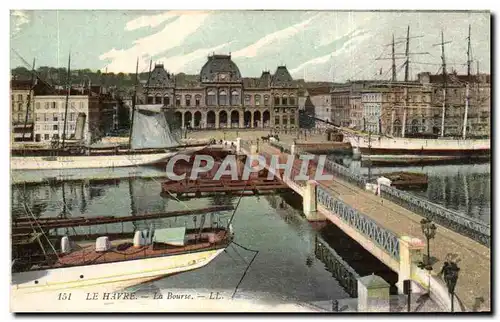 Ansichtskarte AK Le Havre La Bourse Bateaux