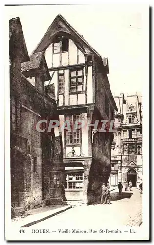 Cartes postales Rouen Vieille Maison Rue St Romain