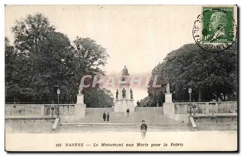 Cartes postales Nantes Le Monument aux Morts Pour la Patrie Militaria