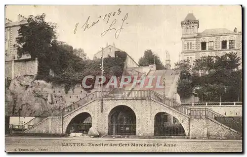 Cartes postales Nantes Escalier des Cent Marches a St Anne