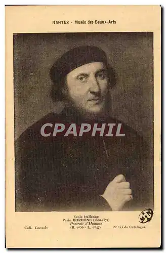 Cartes postales Nantes Musee des Beaux Arts Paris Bordone Portrait d homme