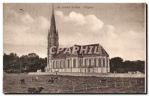 Ansichtskarte AK Saint Aubin L Eglise Vaches