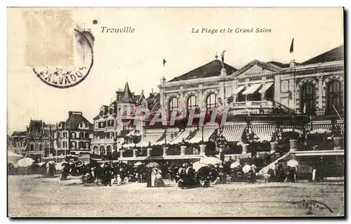 Ansichtskarte AK Trouville La Plage et le Grand Salon