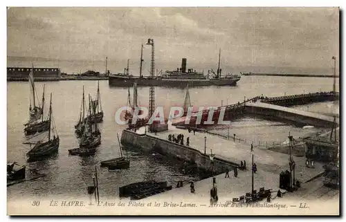 Ansichtskarte AK Le Havre L Anse des Pilotes et les Brise Lames Bateaux