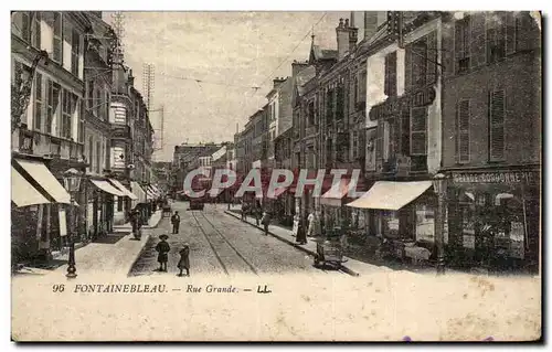 Cartes postales Fontainebleau rue Grande