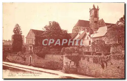 Ansichtskarte AK Moret sur Loing Les Remparts et l Eglise