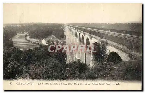 Ansichtskarte AK Chaumont Le Viaduc et la Vallee Saint Roch