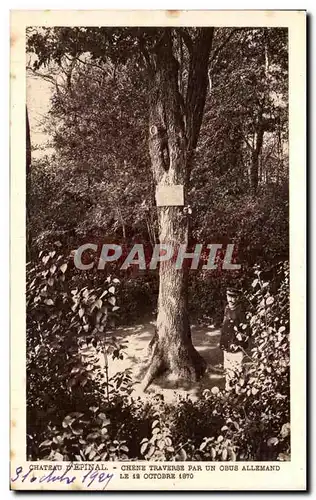 Cartes postales chateau D Epinal Ohene Traverse Par Un Obus Allemand Le