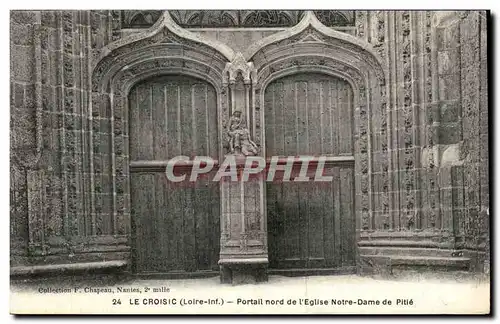 Cartes postales Le Croisic (Loire inf) portall nord de I Eglise Notre Dame de pitie