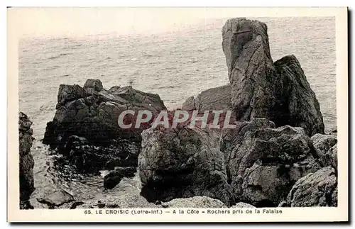 Cartes postales Le Croisic (Loire Inf) A La Cote Rochers Pris de la Falaise