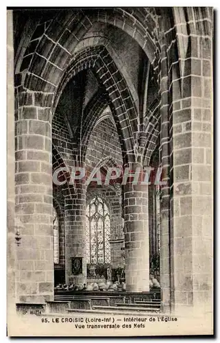 Ansichtskarte AK Le Croisic (Loire Inf) Interieur de I Eglise Vue Transversale des Nefs