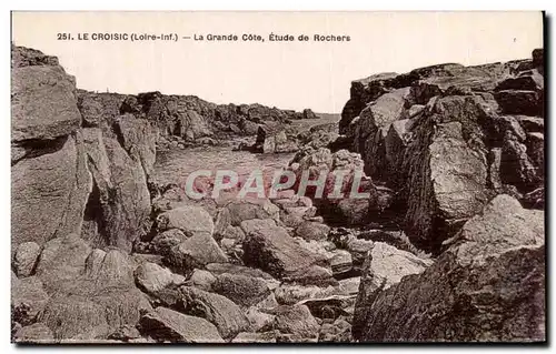 Cartes postales Le Croisic (Loire Inf) La Grande Cote Etude de Rochers