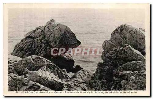 Ansichtskarte AK Le Croisic (Loire int) Curieux Rochers au bord de la Falaise Nez Pointu et Nez Camus