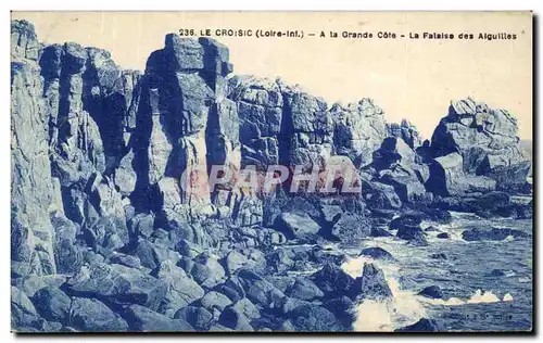 Cartes postales Le Croisic (Loire inf) A la Grande Cote La Falaise des aiguilles