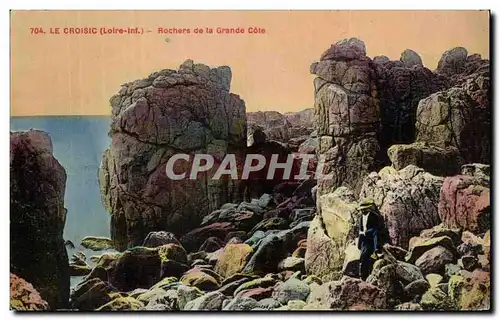 Cartes postales Le Croisic (Loire inf) Rochers de la Grande Cote