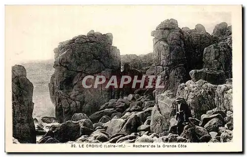 Ansichtskarte AK Le Croisic (Loire inf) Rochers de la Grande Cote