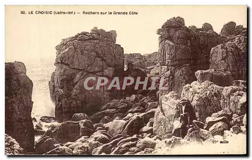 Cartes postales Le Croisic (Loire inf) Rochers sur la Grande Cote