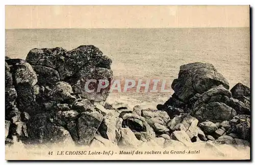 Ansichtskarte AK Le Croisic Loire Inf Mssif des rochers du Grand Autel