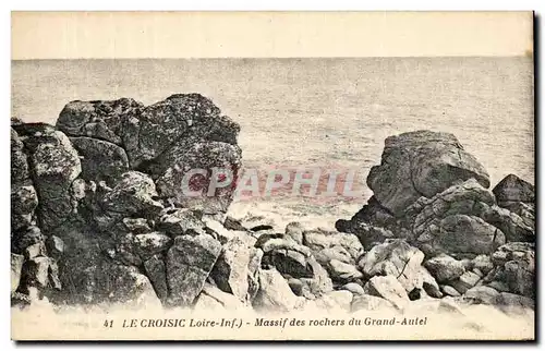 Ansichtskarte AK Le Croisic Loire Inf Mssif des rochers du Grand Autel