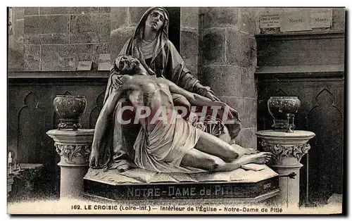 Ansichtskarte AK Le Croisic (Loire Inf) Interleur de I Eglles Notre Dame de Pitie Christ