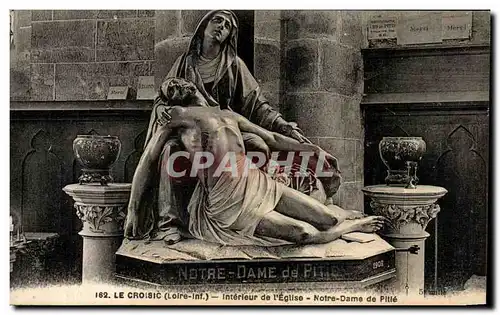 Ansichtskarte AK Le Croisic (Loire Inf) Interleur de I Eglles Notre Dame de Pitie Christ