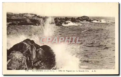 Ansichtskarte AK Le Croisic (Loire Inf) Effet de Vagues Sur la Grande Cote