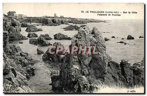 Cartes postales Le Pouliguen (Loire Inf) Sur la Cote Falalses et Roches