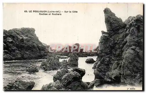 Cartes postales Le Pouliguen (Loire Inf) Sur la Cote Roches