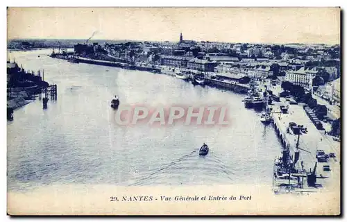 Cartes postales Nants Vue Generale d Entree du Port