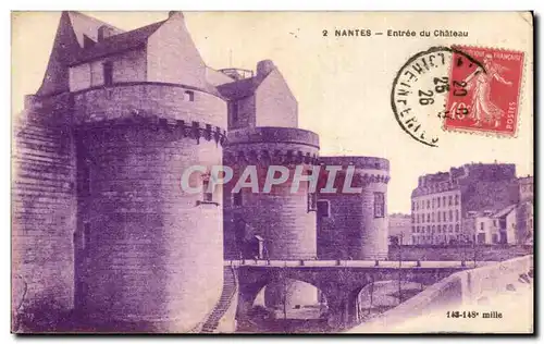 Cartes postales Nantes Entree du Chateau