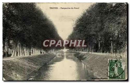 Cartes postales Troyes Perspective du Canal