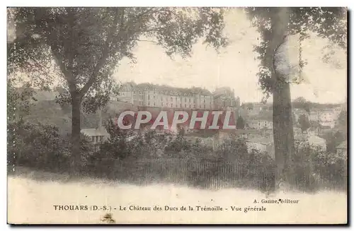 Cartes postales Thouars LE Chateau des Ducs de la Tremoille Vue generale