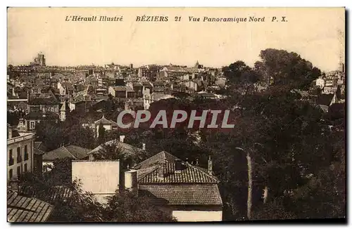 Ansichtskarte AK L Herault Illustre Beziers Vue Panoramique Nord