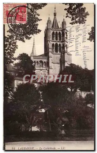 Cartes postales Lausanne La Cathedrale