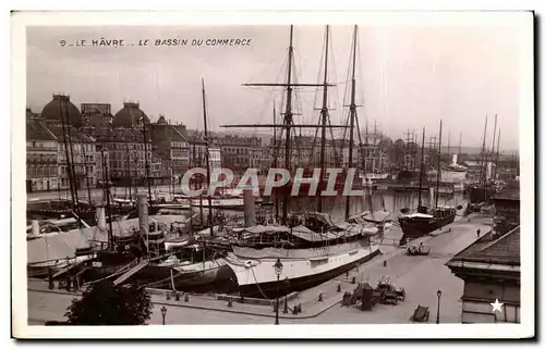 Cartes postales Le Havre Le Bassin Du Commerce Bateaux