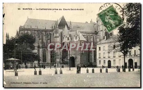 Ansichtskarte AK Nantes La Cathedrale prise du Cours Saint Andre