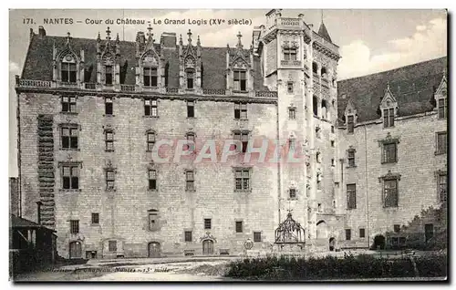 Ansichtskarte AK Nantes Cour du Chateau Le Grand Logis (XV Siecle)