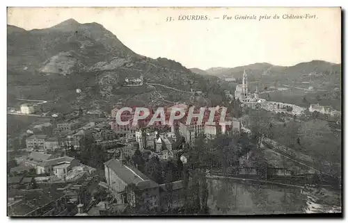 Cartes postales Lourdes Vue Generale prise du Chateau