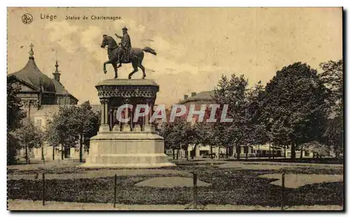 Ansichtskarte AK Liege Statue de Charlemagne
