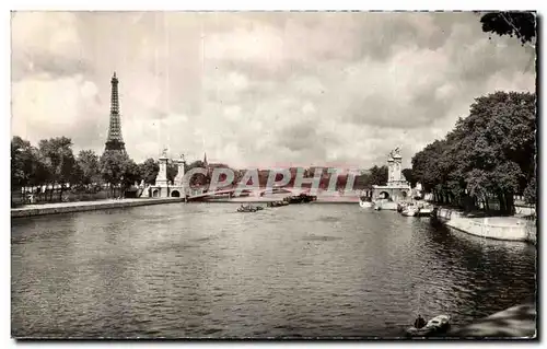 Ansichtskarte AK Paris La Saine et le Pont Alexandre III Tour Eiffel