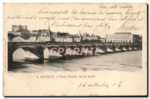 Ansichtskarte AK Saumur Pont Cessart sur la Loire