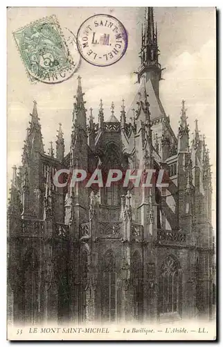 Cartes postales Le Mont Saint Michel La Basilique Abside