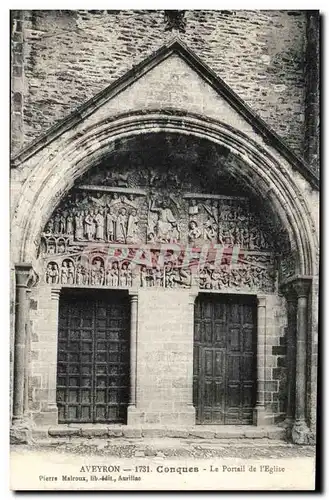 Cartes postales Aveyron Conques Le Portail de I Eglise