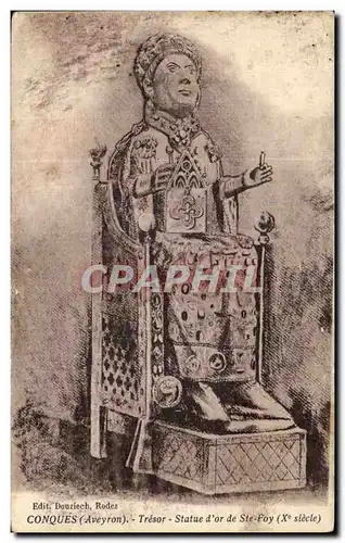 Cartes postales Conques (Aveyron) Tresor Statue d or de Ste Foy (X siecle)
